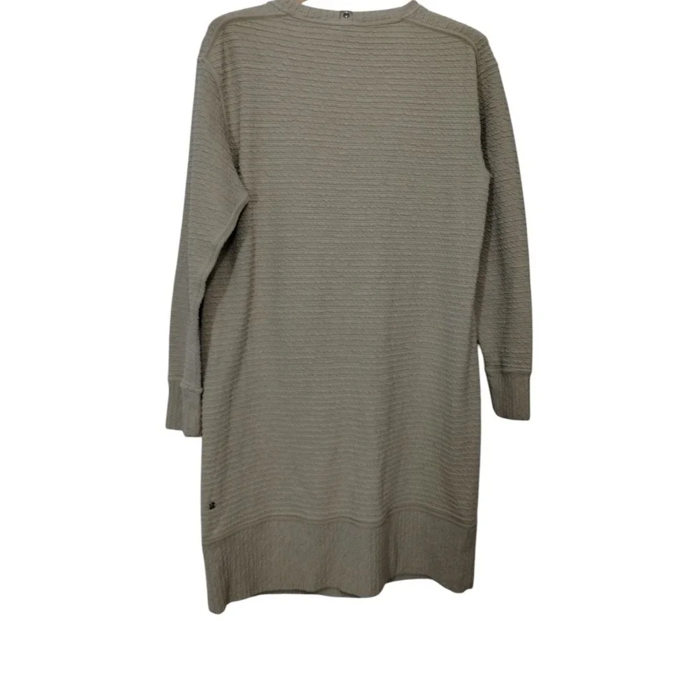Lululemon On Repeat Long Sleeve Textured Pockets Crew Dress Logo Khaki‎ - Picture 5 of 6
